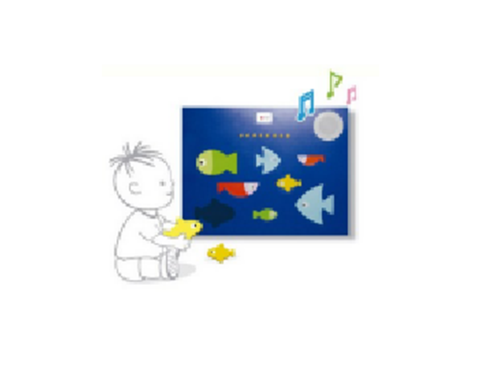 小鱼形状颜色事物配对游戏箱