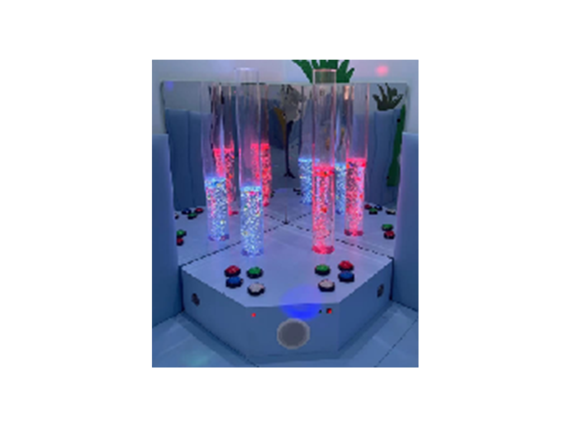 4色灯光音乐 双水柱